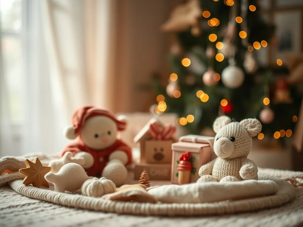 Étiquettes cadeaux artisanales en papier kraft, posées sur une table en bois avec de la ficelle et des branches de sapin.