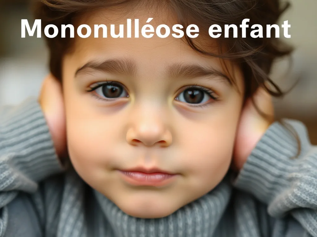 Un enfant allongé sur un canapé, le visage fatigué, une main posée sur le front avec une lumière douce en arrière-plan
