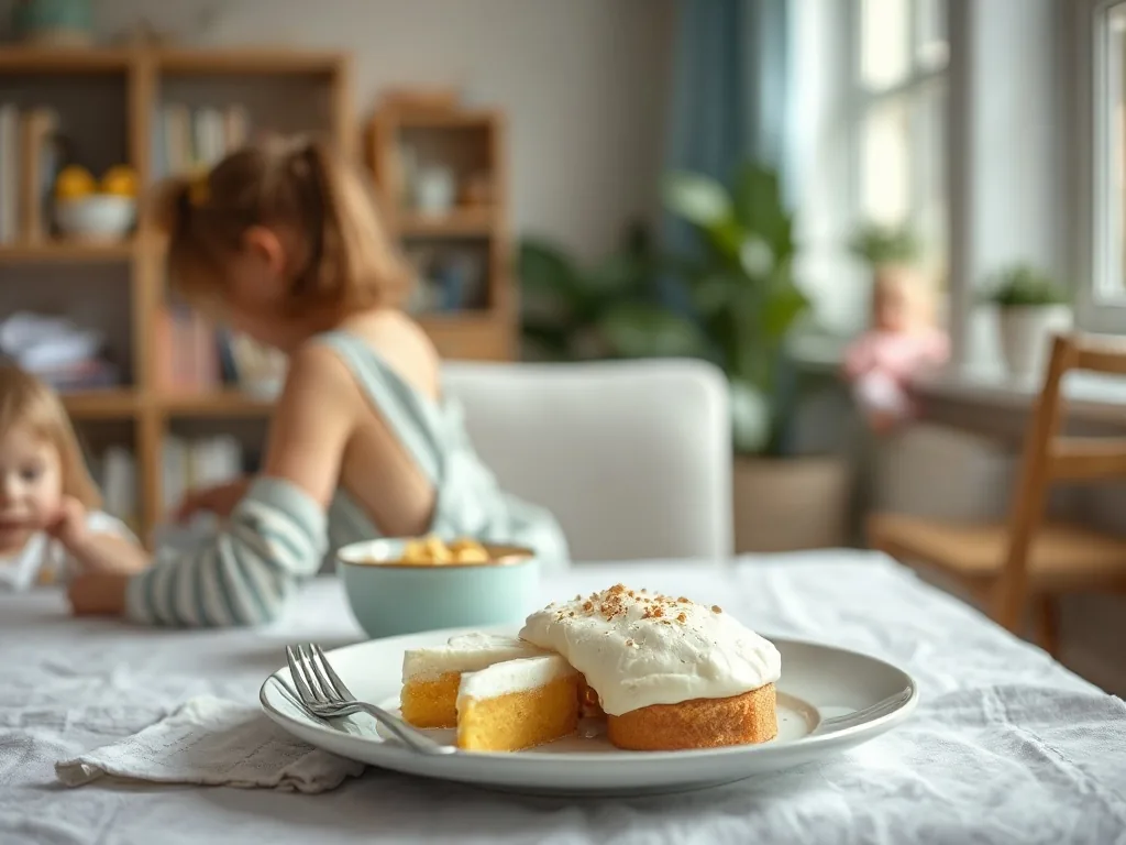 Un plat à four en terre cuite rempli de morue effilochée, pommes de terre, oignons et poivrons, gratiné au four, posé sur une table en bois