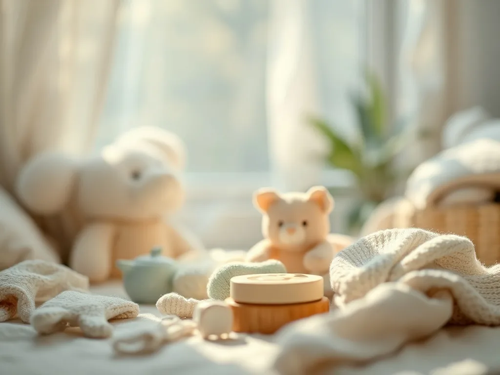 Un savon d'Alep authentique posé sur un bord de lavabo en pierre, à côté d'une brosse en fibres naturelles et d'un linge en coton.
